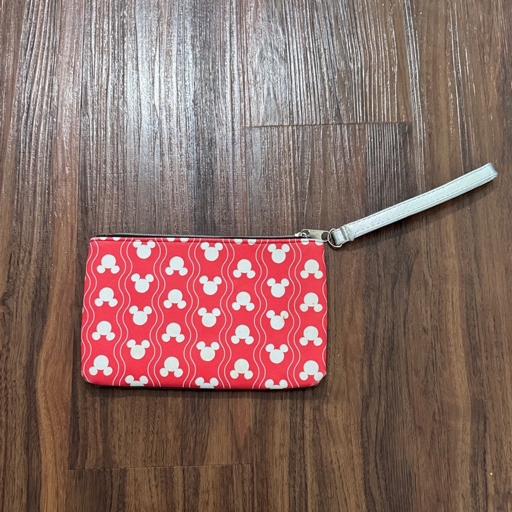 4/$45 Dani By Danielle Nicole Mickey Mouse Wristlet Red White Black Disney
